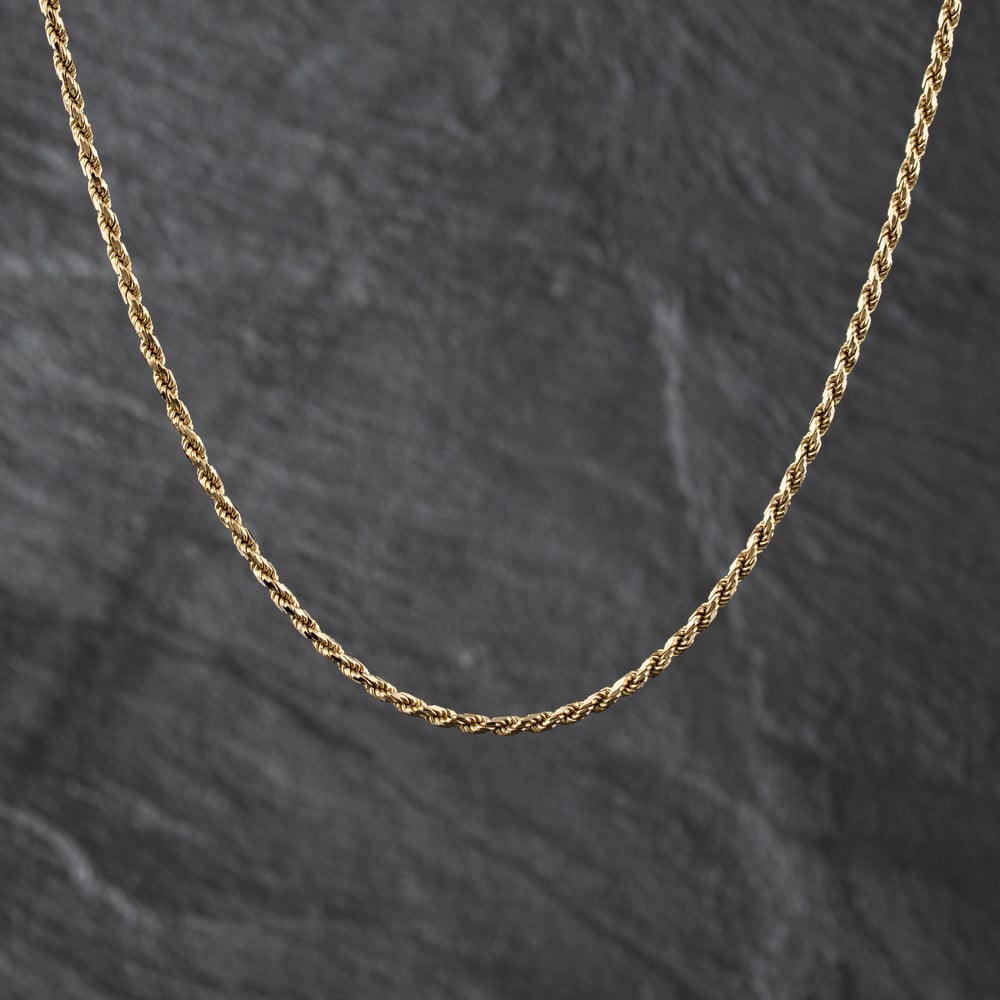 Pre-Owned 9ct Yellow Gold 18 Inch Rope Chain 41041875