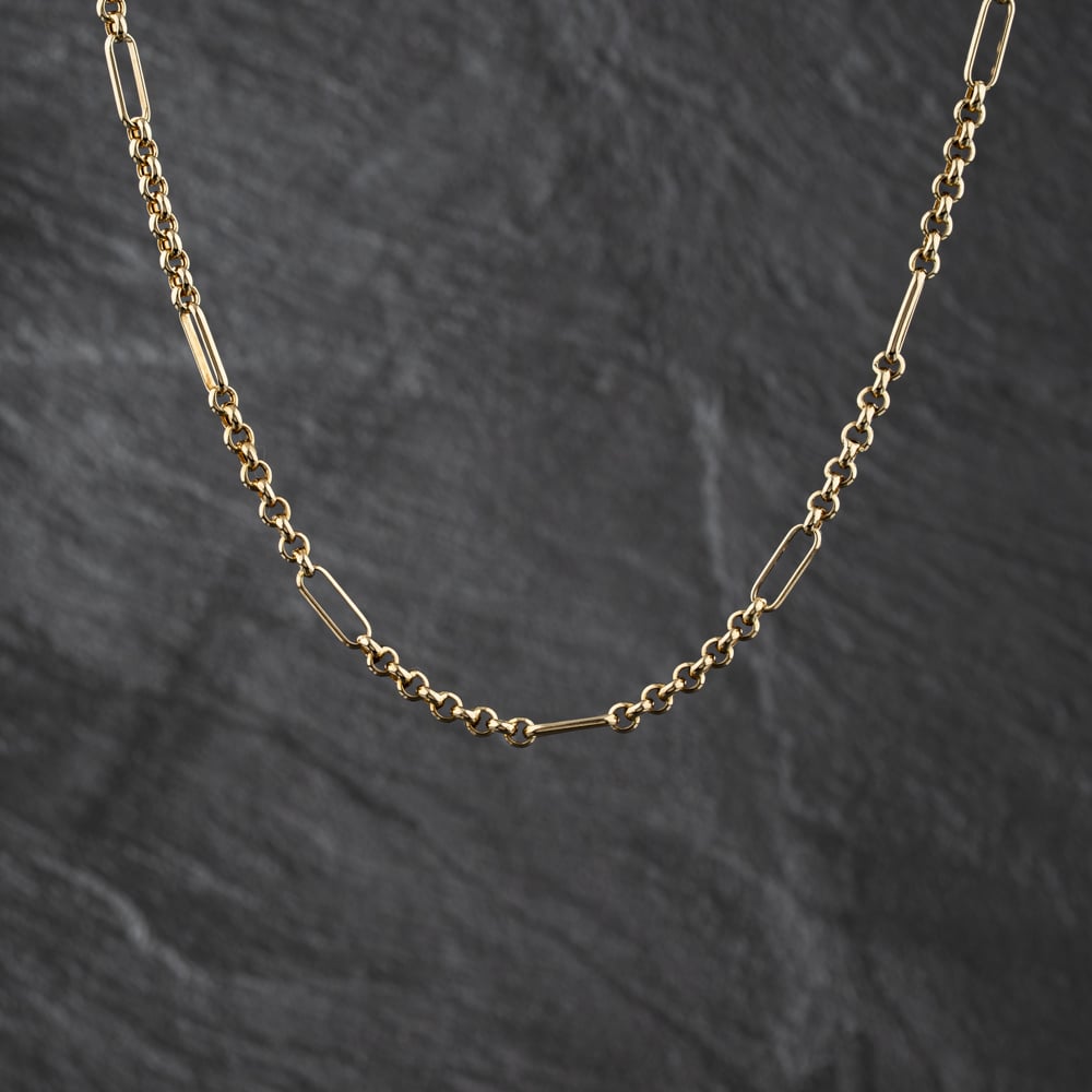 Pre-Owned 9ct Yellow Gold Nine Plus One Link 18 Inch Belcher Chain 41041879