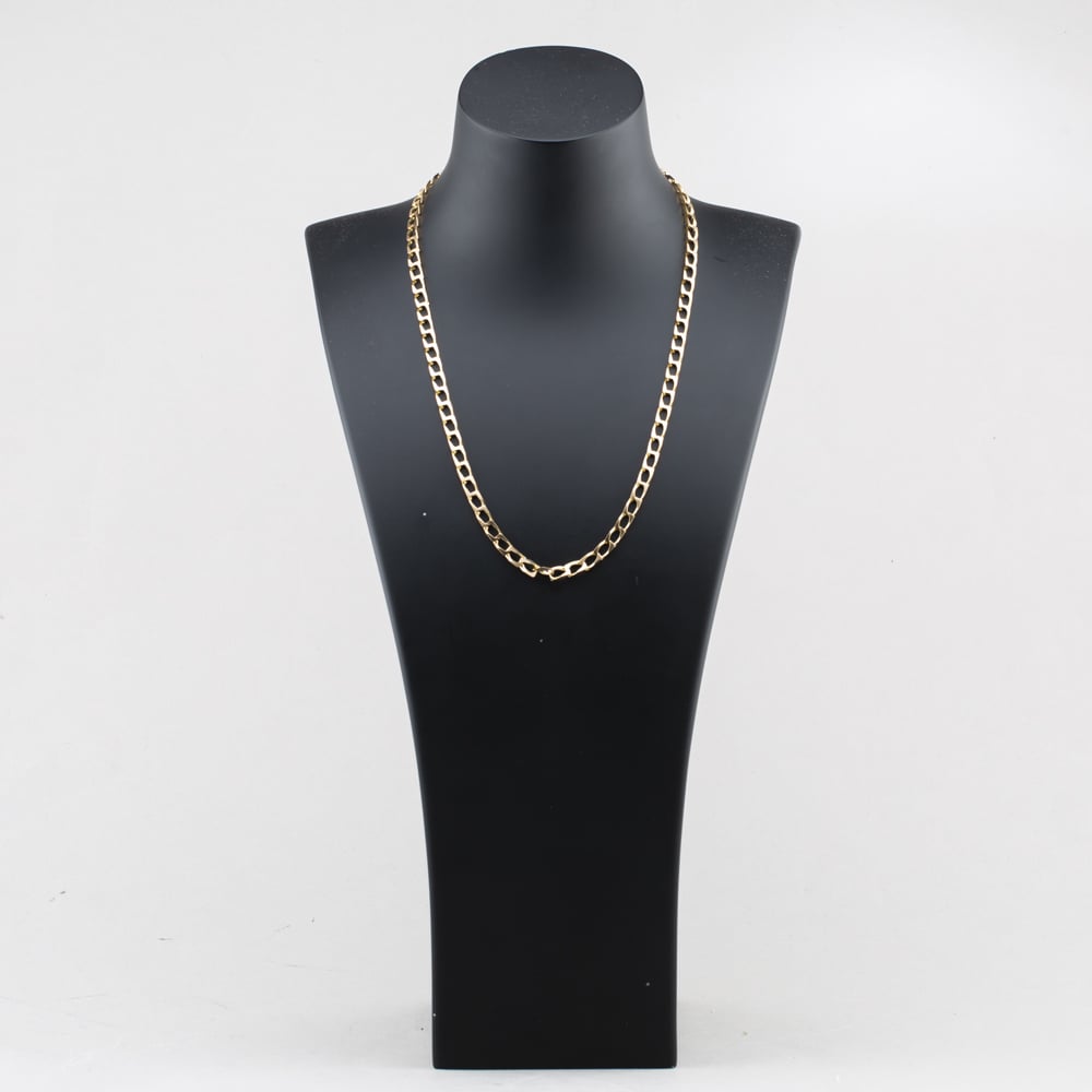 Pre-Owned 9ct Yellow Gold Square 21 Inch Curb Chain 41041895