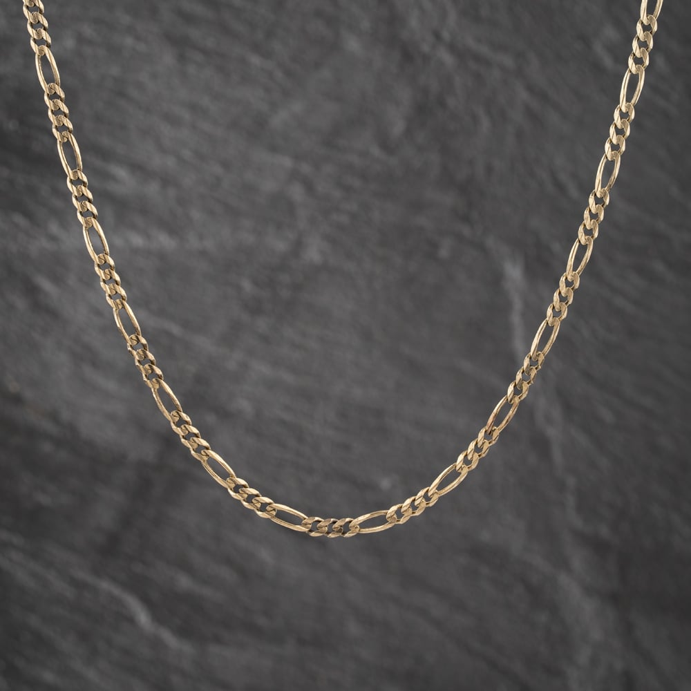 Pre-Owned 9ct Yellow Gold 18 Inch Figaro Chain 41041907