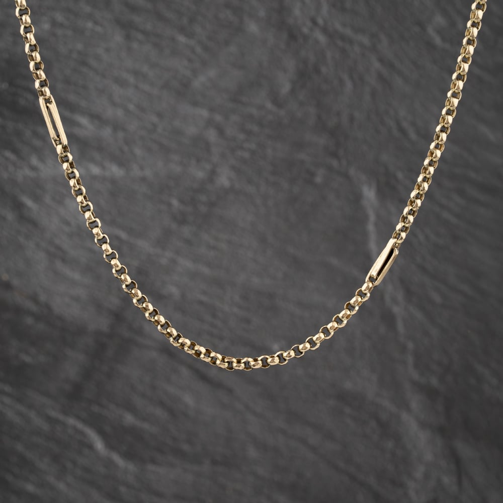 Pre-Owned Vintage Yellow Gold Guard 58 Inch Belcher Chain 41041910