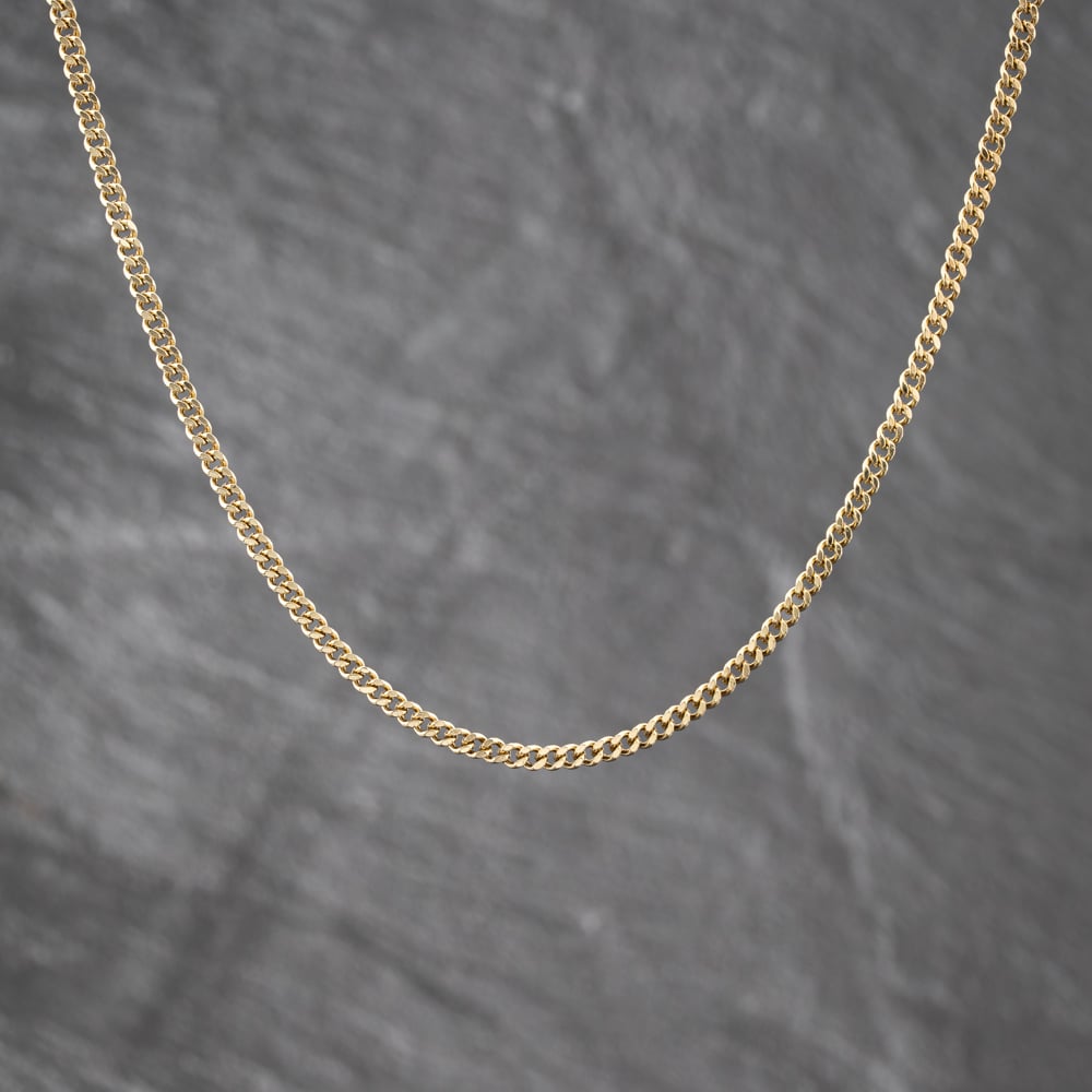 Pre-Owned 9ct Yellow Gold 16 Inch Curb Chain 41041922