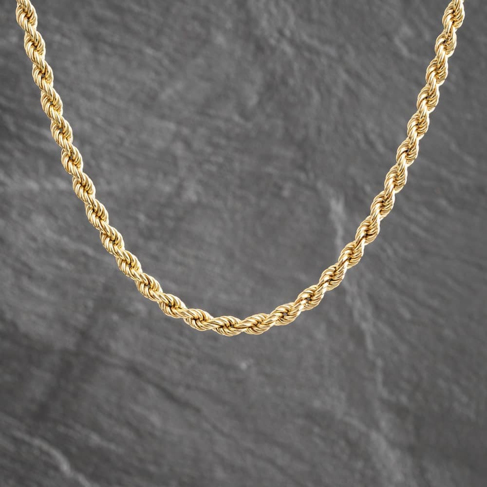 Pre-Owned 9ct Yellow Gold 18 Inch Rope Chain 41041927