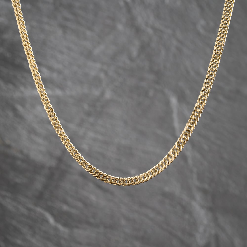 Pre-Owned 9ct Yellow Gold Double 19 Inch Curb Chain 41041943