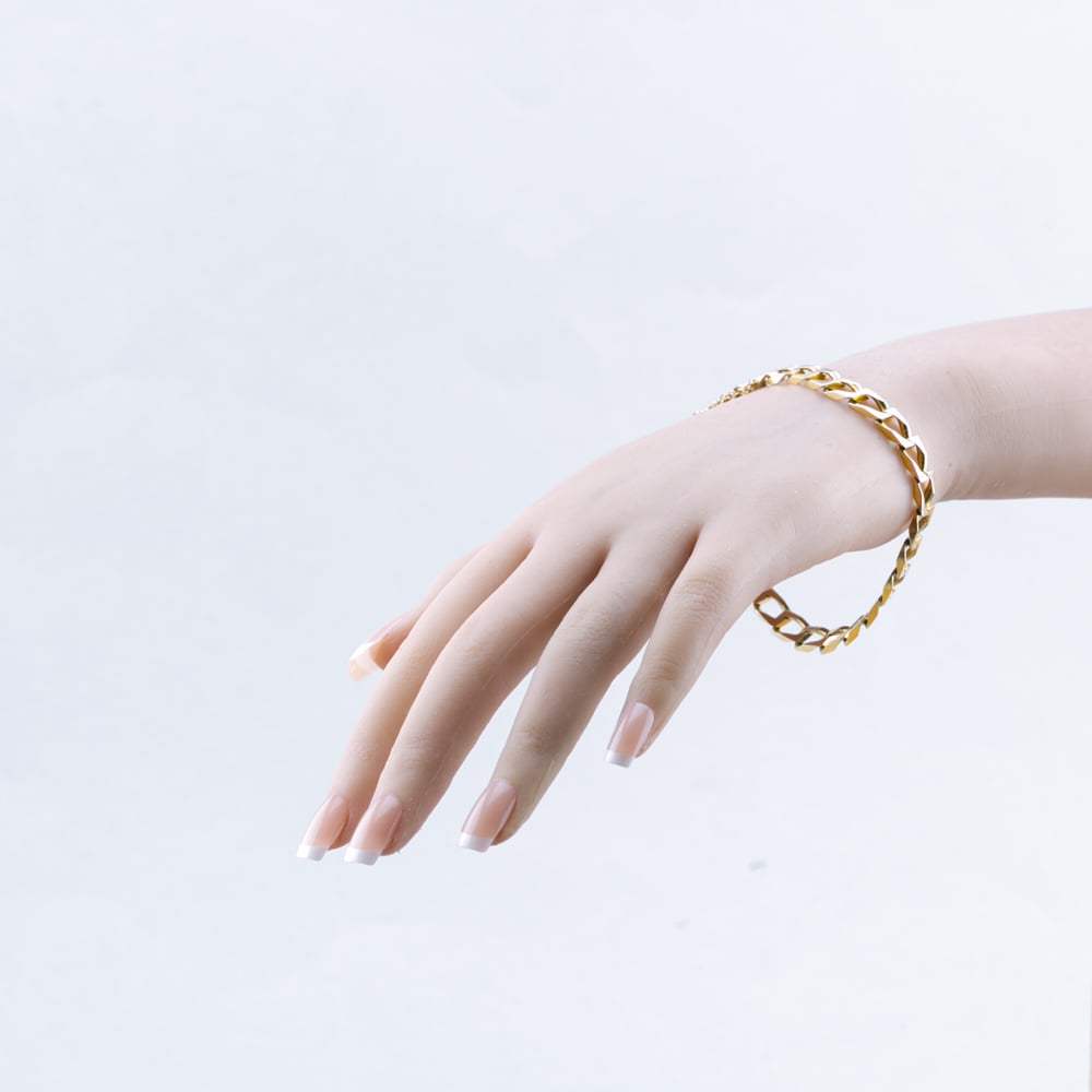 Pre-Owned 9ct Yellow Gold Square Link 8 Inch Curb Chain Bracelet 41081243