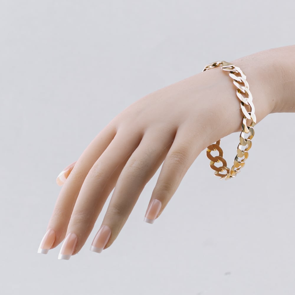 Pre-Owned 9ct Yellow Gold 8.5 Inch Curb Chain Bracelet 41081245
