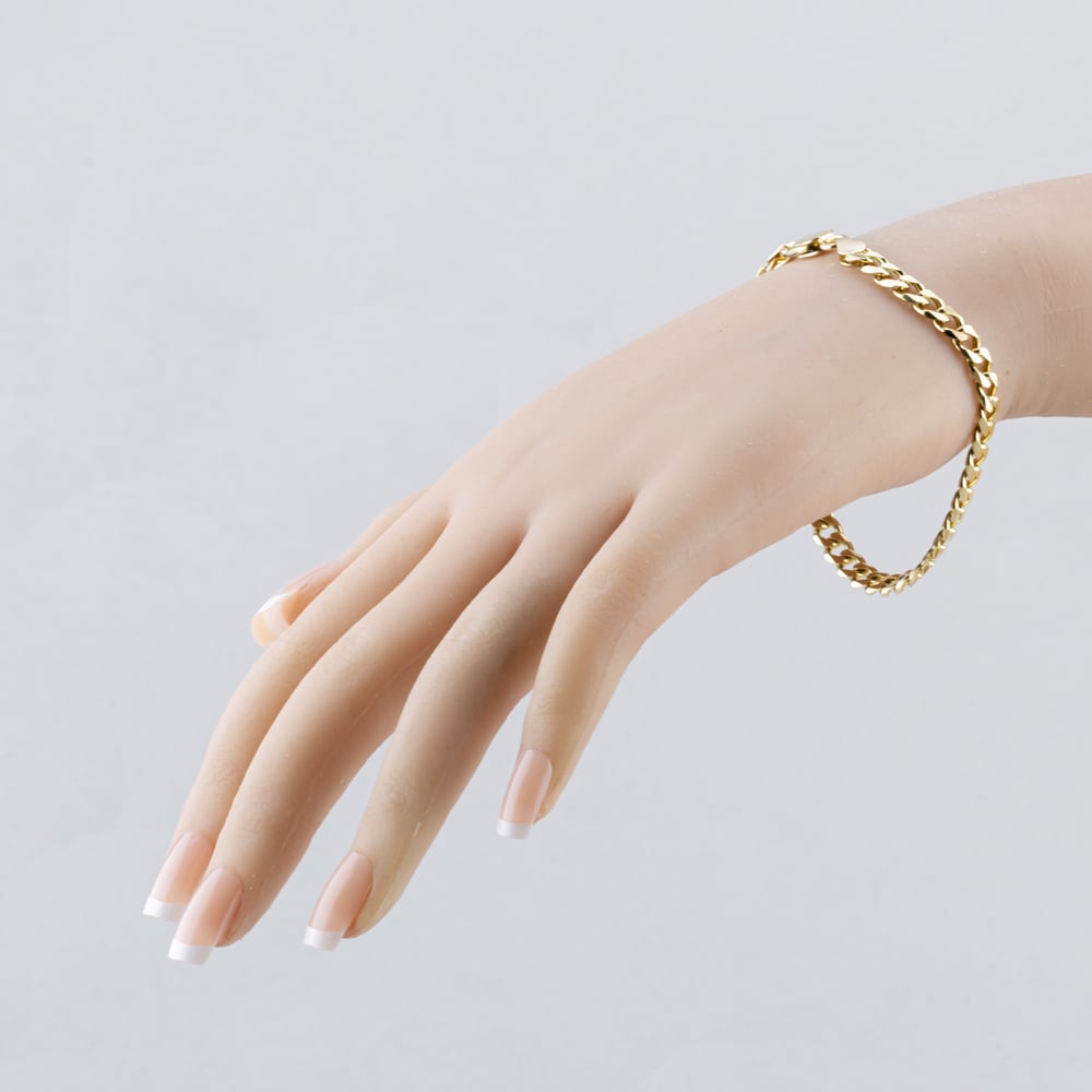 Pre-Owned 9ct Yellow Gold 7.5 Inch Curb Chain Bracelet 41081297