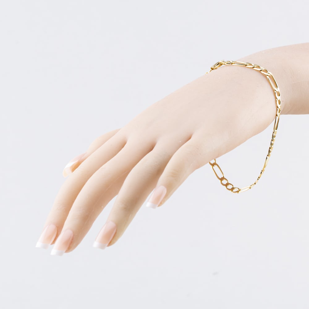 Pre-Owned 9ct Yellow Gold 8.5 Inch Figaro Chain Bracelet 41081299