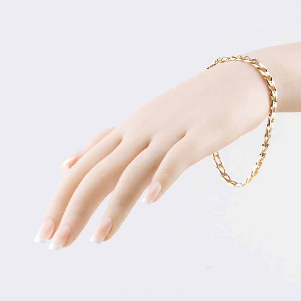 Pre-Owned 9ct Yellow Gold 8.5 Inch Curb Chain Bracelet 41081302