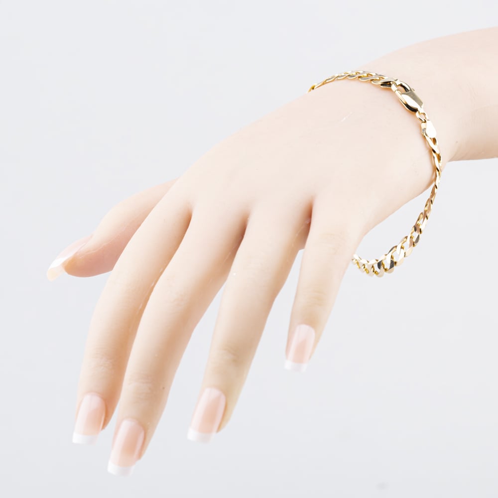 Pre-Owned 9ct Yellow Gold 8.5 Inch Curb Chain Bracelet 41081317