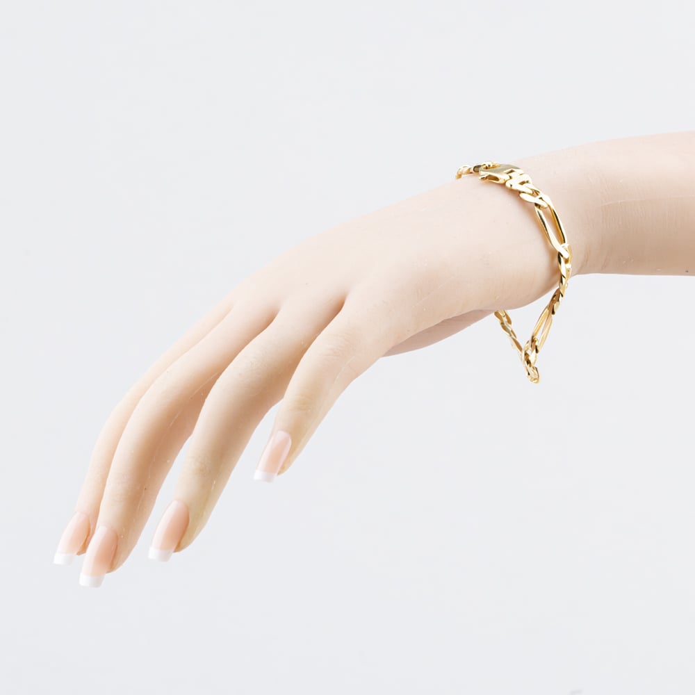 Pre-Owned 9ct Yellow Gold 8 Inch Figaro Chain Bracelet 41081341