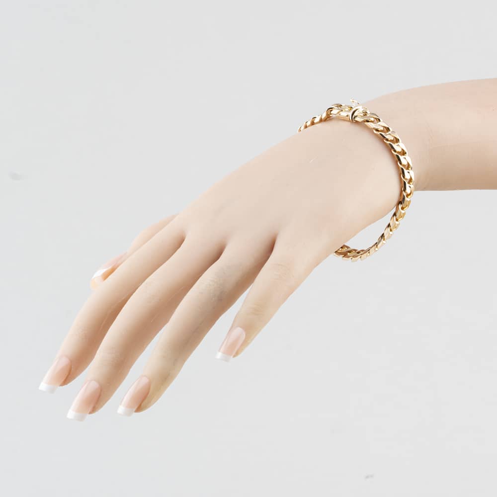 Pre-Owned 9ct Yellow Gold 7.5 Inch Curb Chain Bracelet 41081347