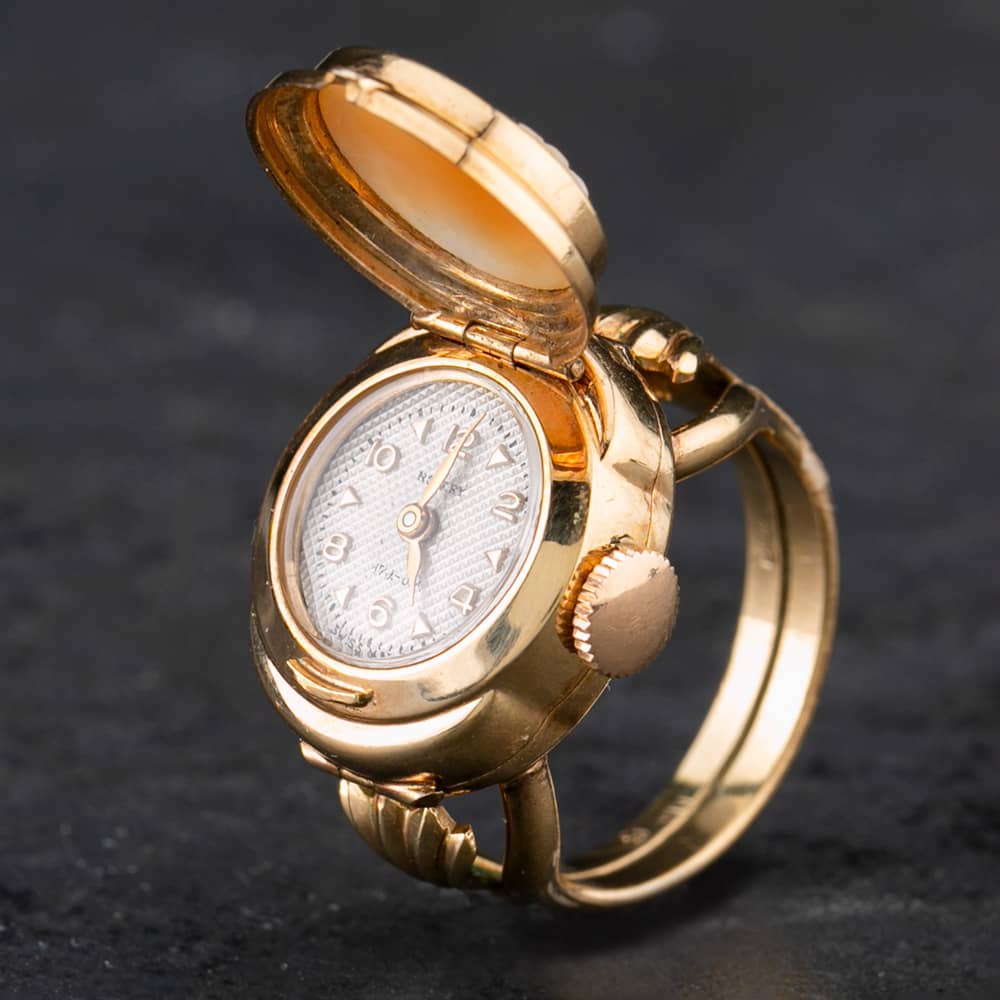 Pre-Owned Yellow Gold Cameo Bespoke Rotary Mechanical Watch Dress