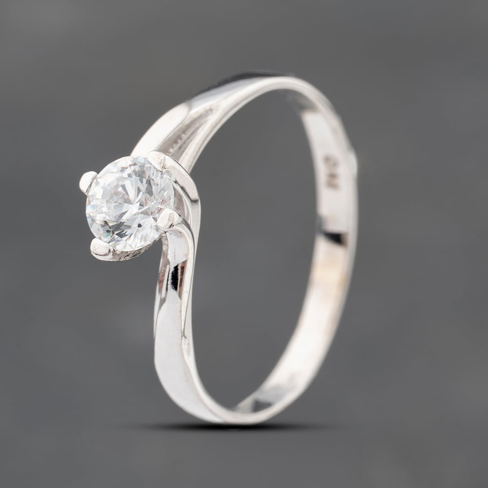 Click to view product details and reviews for Pre Owned 14ct White Gold Cubic Zirconia Solitaire Ring 41102607.