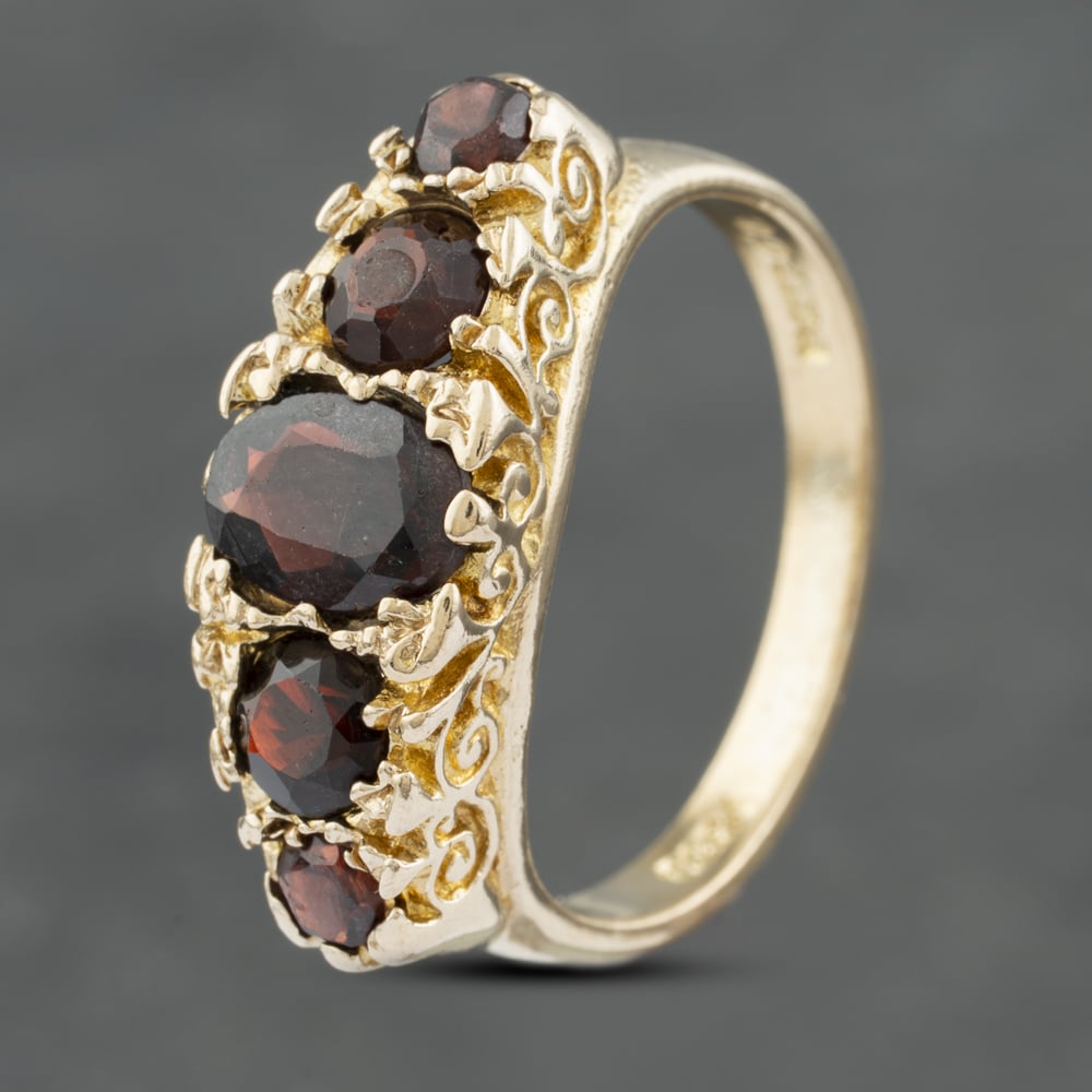 Click to view product details and reviews for Pre Owned 9ct Yellow Gold Garnet Graduated Five Stone Ring 41102805. Click to view product details and reviews for Pre Owned 9ct Yellow Gold Garnet Graduated Five Stone Ring 41102805.