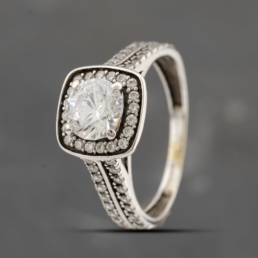 Click to view product details and reviews for Pre Owned 9ct White Gold Cubic Zirconia Dress Ring 41103041.