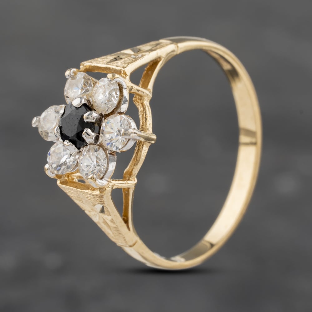 Click to view product details and reviews for Pre Owned 9ct Yellow Gold Sapphire And Cubic Zirconia Cluster Ring 41103160. Click to view product details and reviews for Pre Owned 9ct Yellow Gold Sapphire And Cubic Zirconia Cluster Ring 41103160.