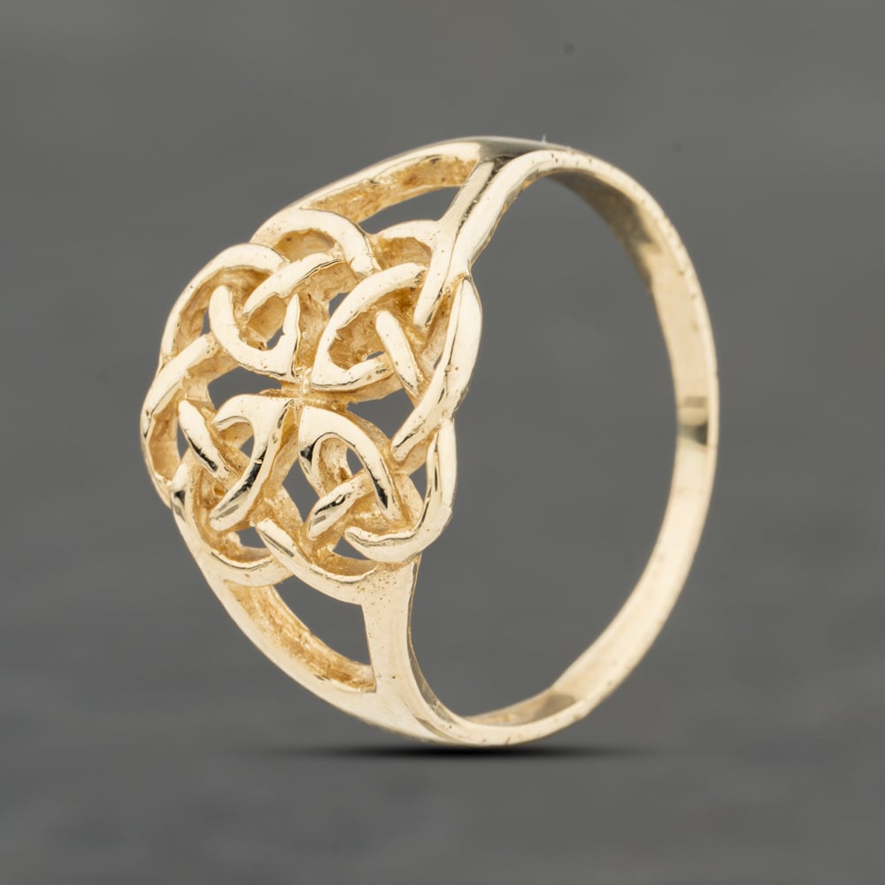 Click to view product details and reviews for Pre Owned 9ct Yellow Gold Celtic Pattern Dress Ring 41103319.