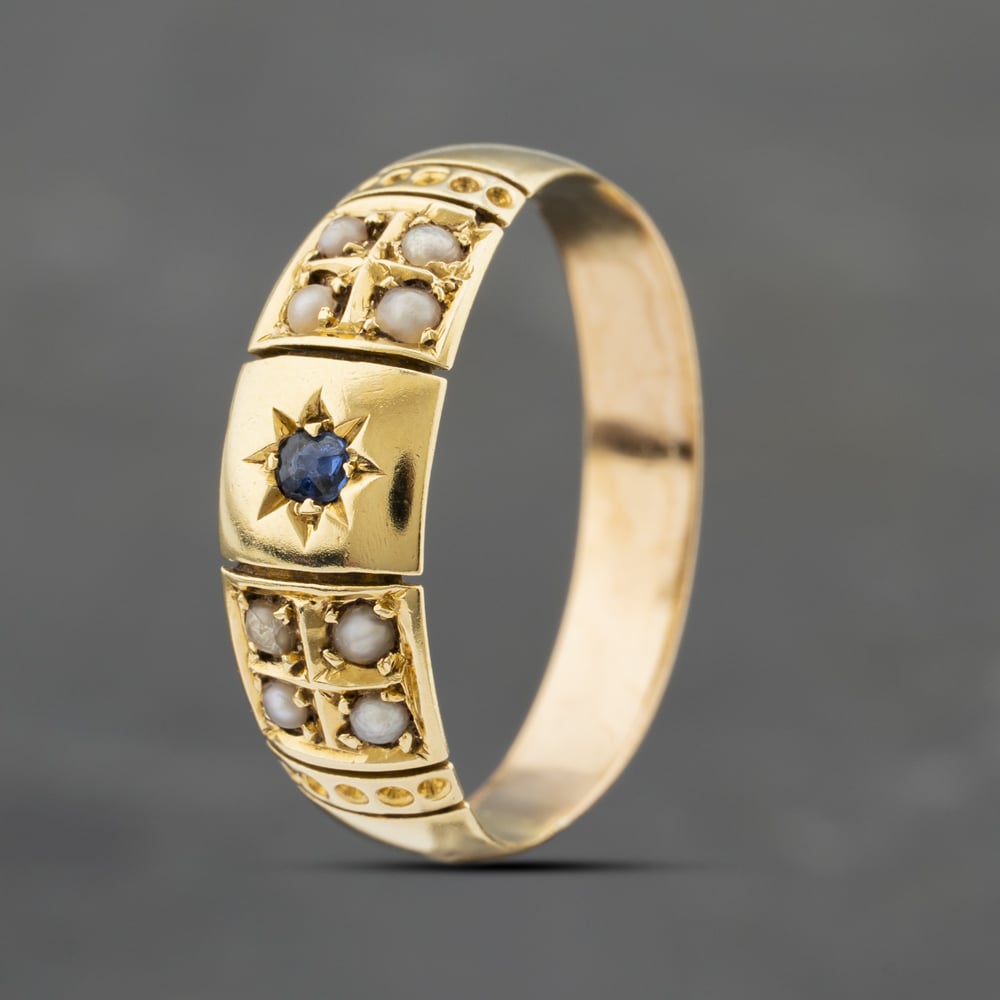Click to view product details and reviews for Pre Owned Antique Yellow Gold Sapphire And Seed Pearl Dress Ring 41103420. Click to view product details and reviews for Pre Owned Antique Yellow Gold Sapphire And Seed Pearl Dress Ring 41103420.