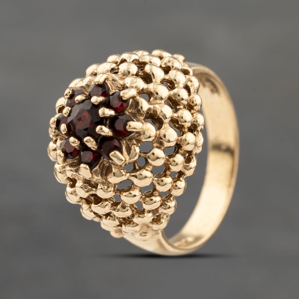 Click to view product details and reviews for Pre Owned Vintage 9ct Yellow Gold Garnet Dress Ring 41103653.