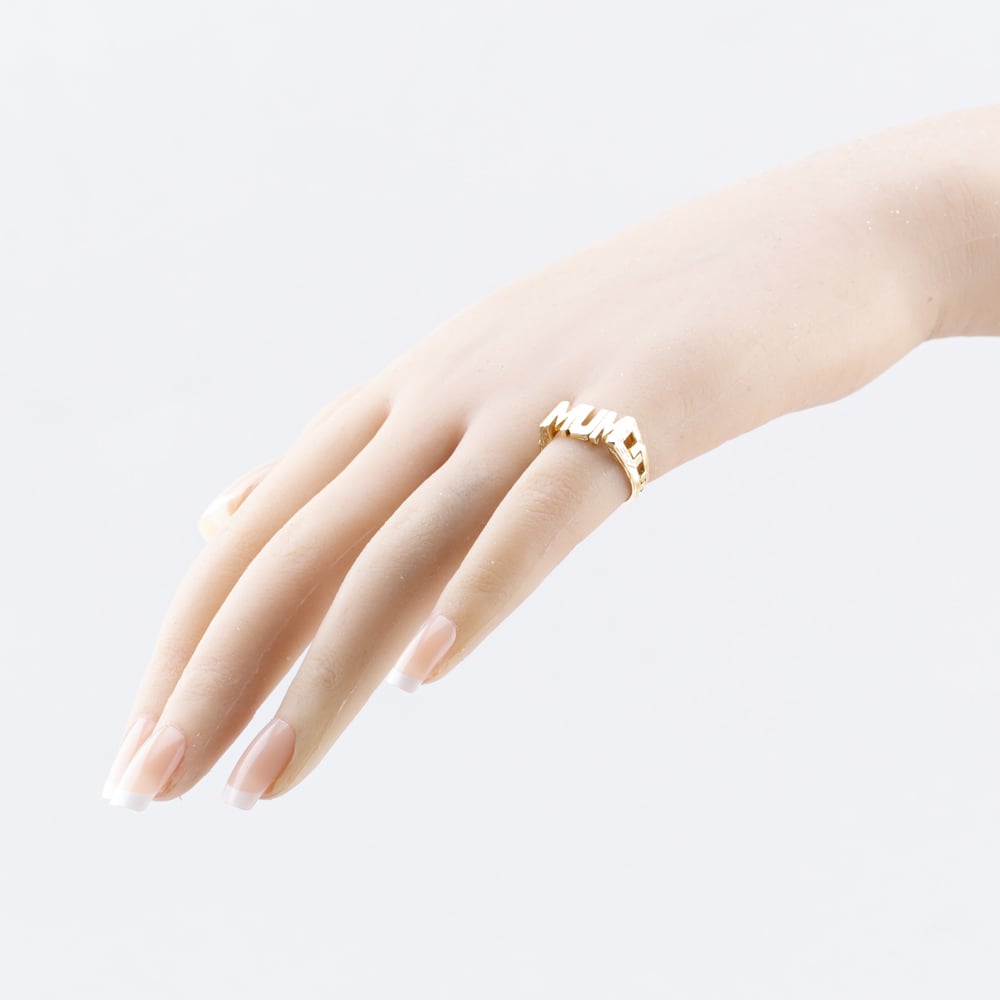 Pre-Owned 9ct Yellow Gold Mum Signet Ring 41103718