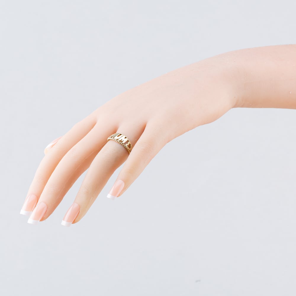 Pre-Owned 9ct Yellow Gold Mum Signet Ring 41104033