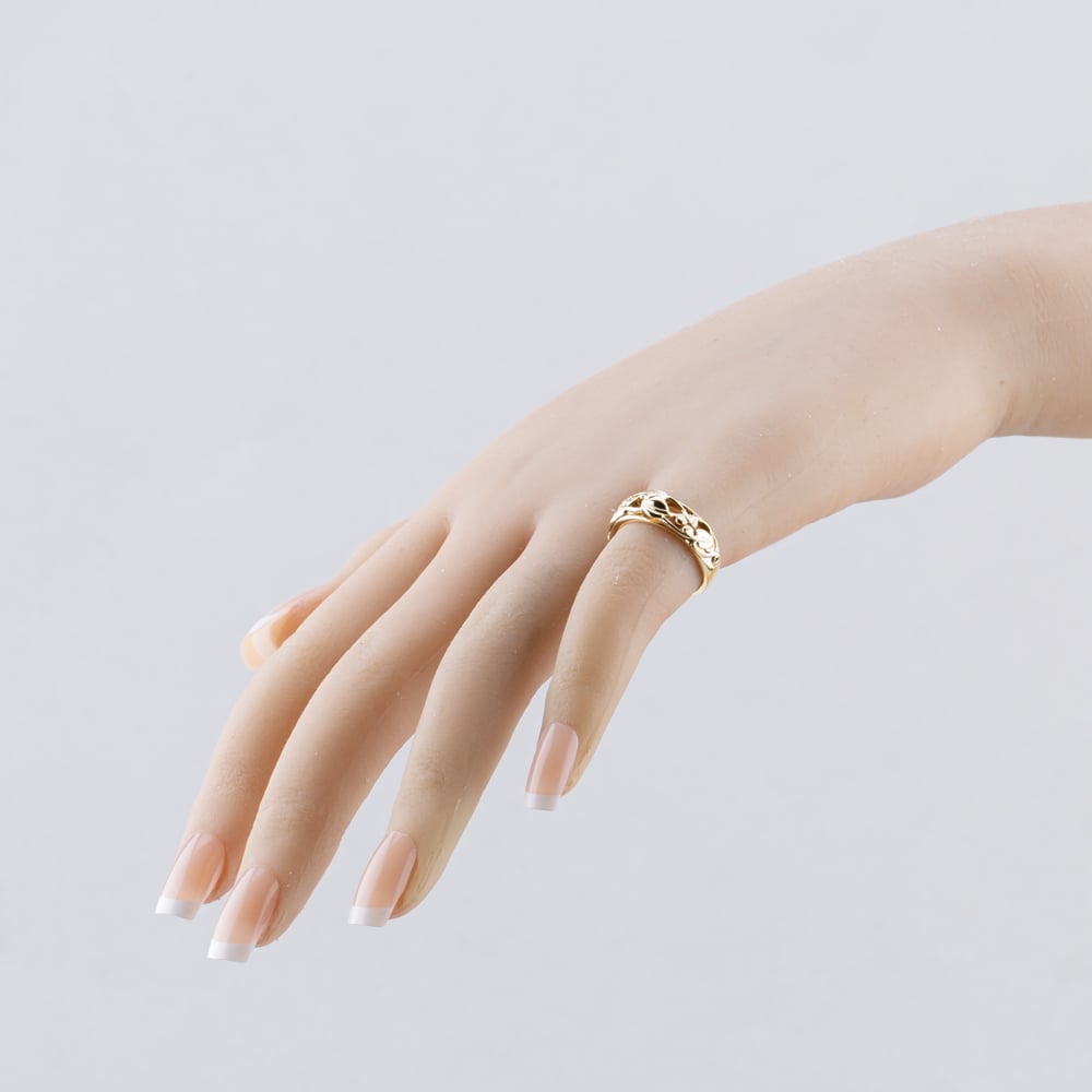 Pre-Owned 9ct Yellow Gold Tree Of Life Inspired Band Ring 41104152