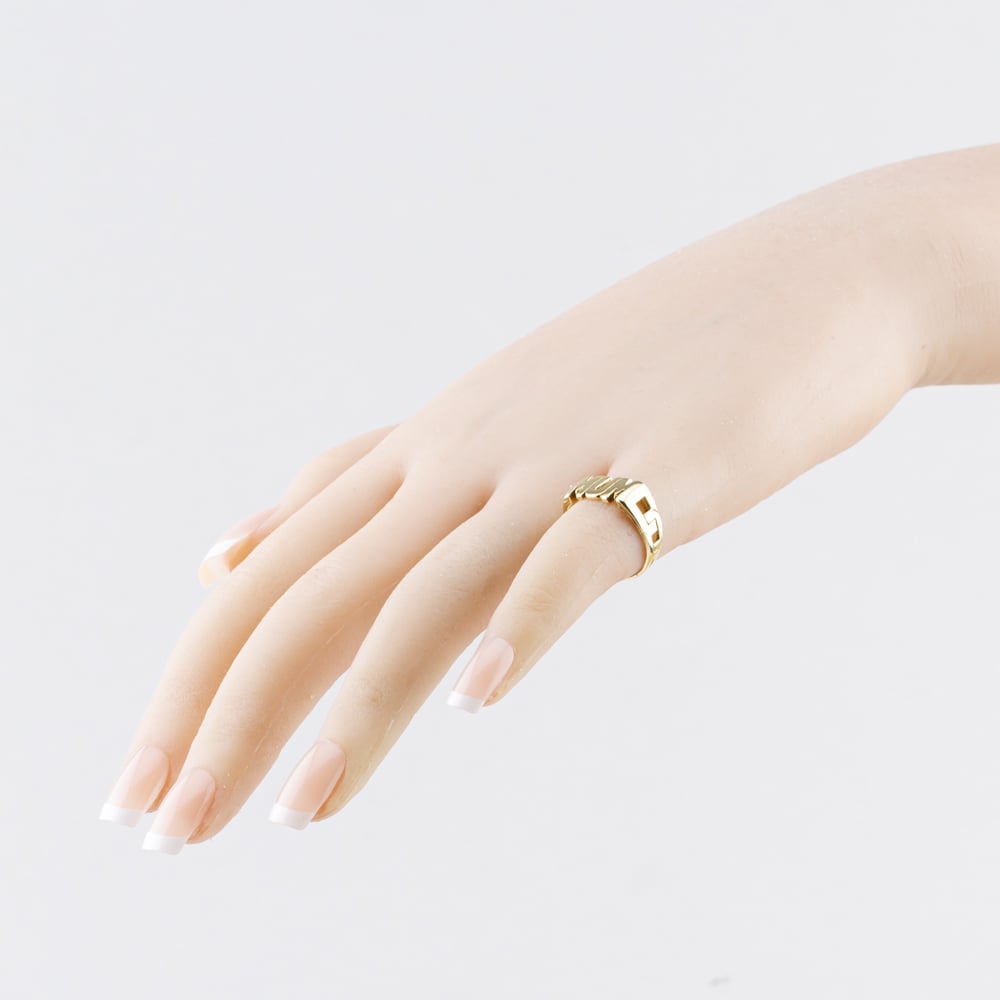 Pre-Owned 9ct Yellow Gold Mum Signet Ring 41104161