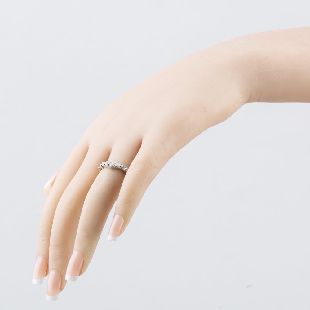 Pre-Owned 9ct Yellow Gold Cubic Zirconia Half Wishbone Ring 41104231