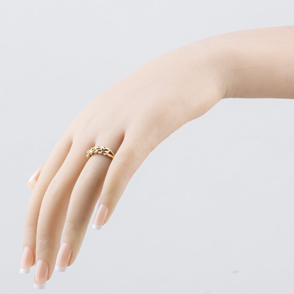 Pre-Owned 9ct Yellow Gold One Row Keeper Ring 41104237