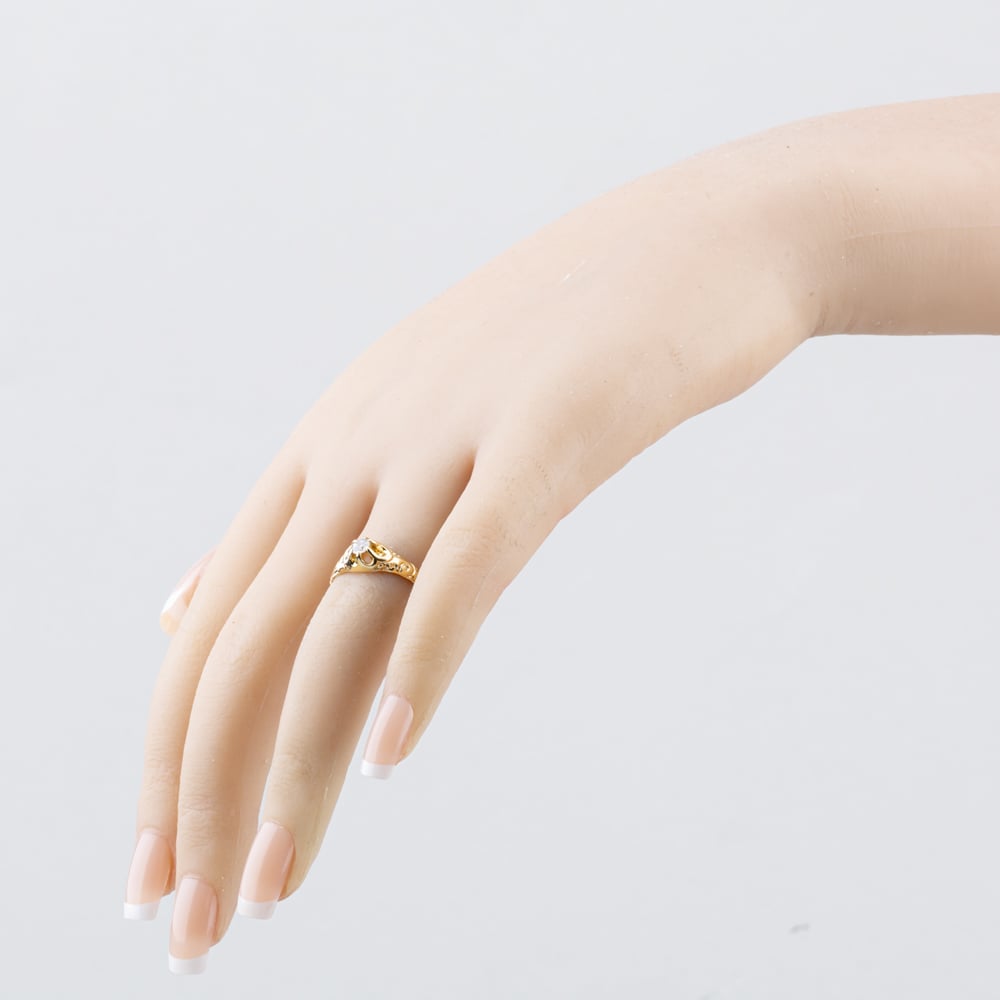 Pre-Owned Vintage Yellow Gold Cubic Zirconia Solitaire Ring 41104262