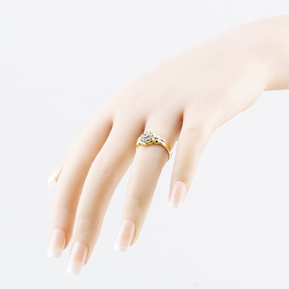 Pre-Owned 9ct Yellow Gold Alexandrite Cluster Ring 41104495