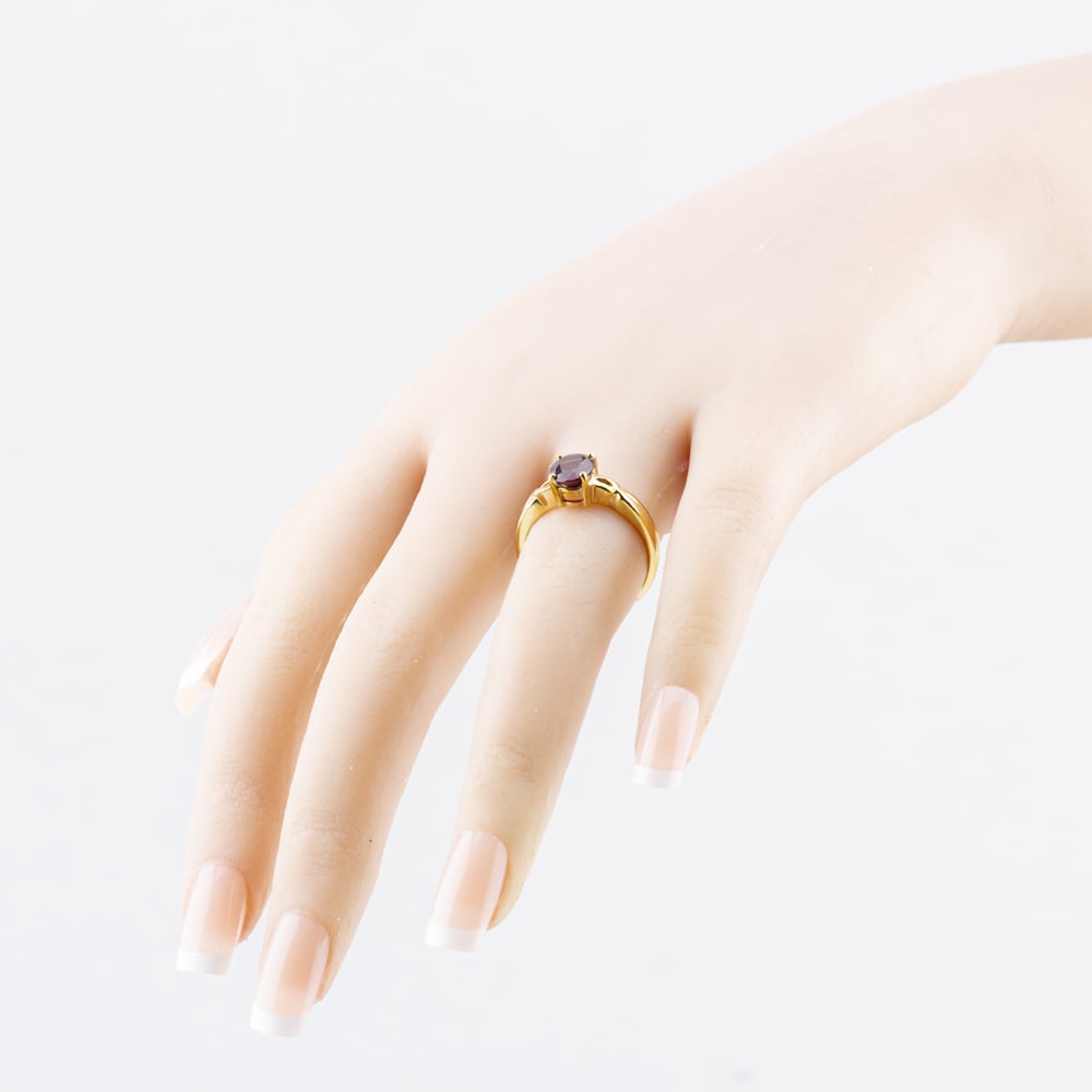 Pre-Owned 9ct Yellow Gold Tourmaline Oval Dress Ring 41104496