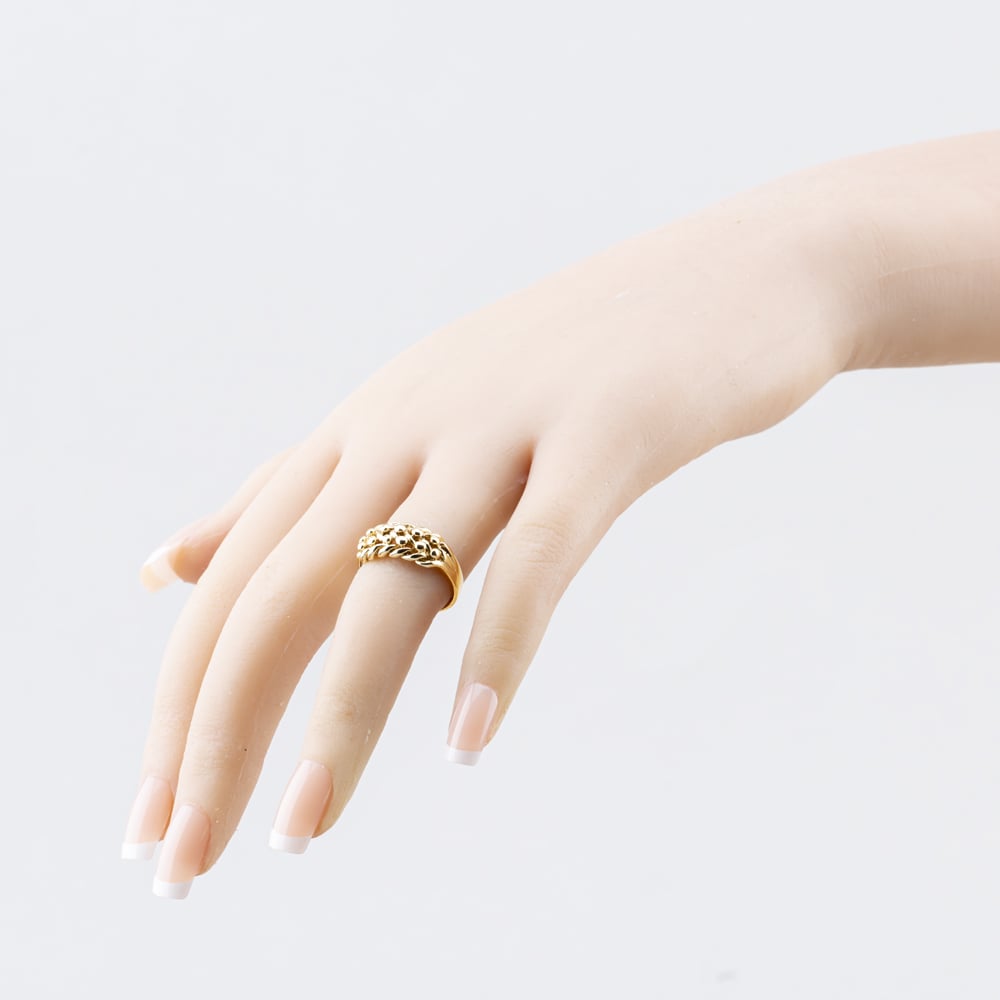 Pre-Owned 9ct Yellow Gold 2 Row Keeper Ring 41104619