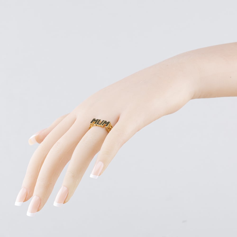 Pre-Owned 9ct Yellow Gold Mum Signet Ring 41104628