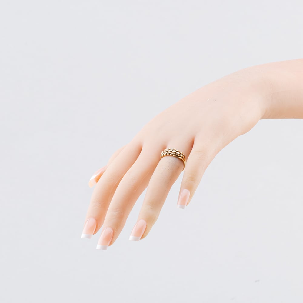 Pre-Owned 9ct Yellow Gold 2 Row Keeper Ring 41104744