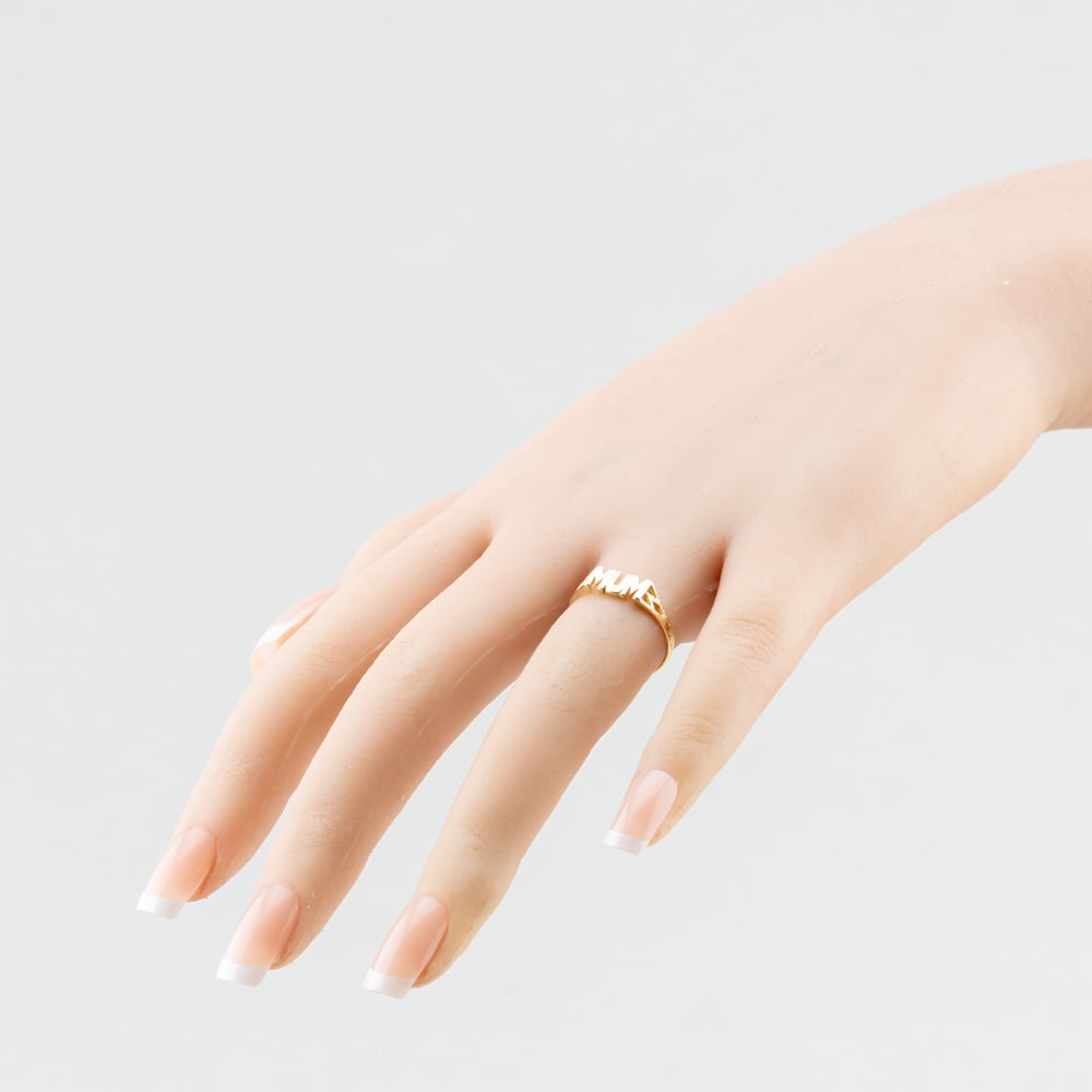 Pre-Owned 9ct Yellow Gold Mum Signet Ring 41104775