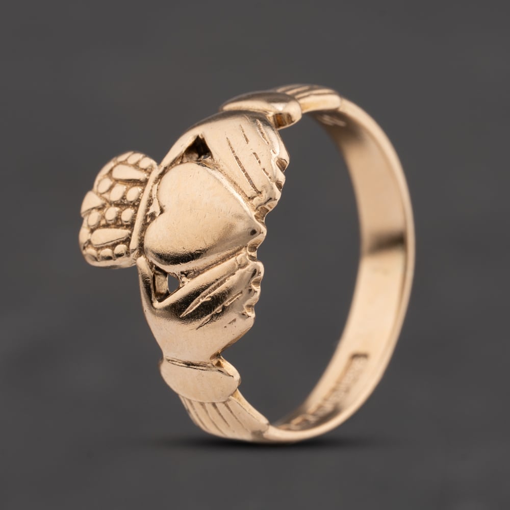 Pre-Owned 9ct Yellow Gold Claddagh Ring 41104781
