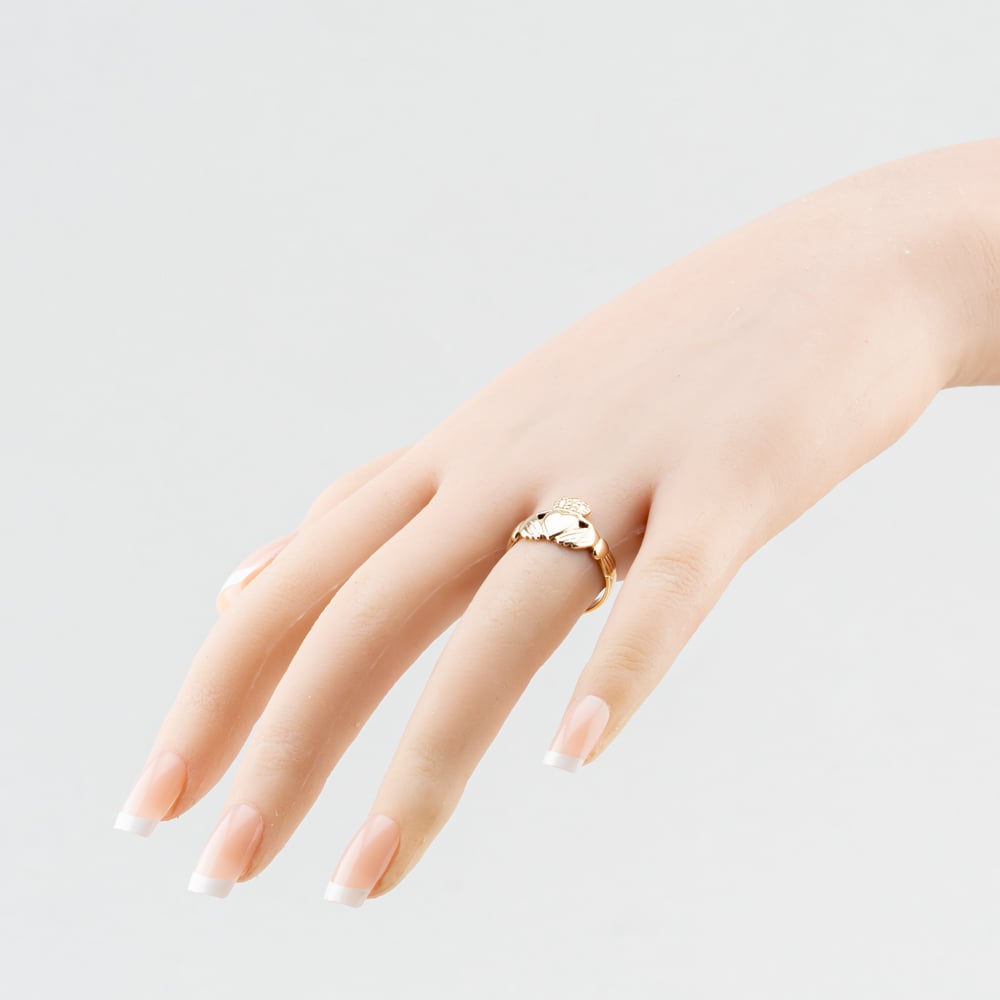 Pre-Owned 9ct Yellow Gold Claddagh Ring 41104781