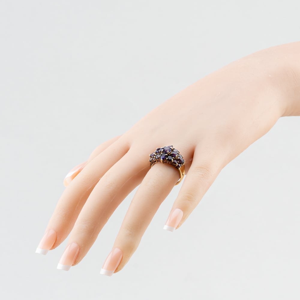Pre-Owned 9ct Yellow Gold Amethyst Fancy Dress Ring 41104819