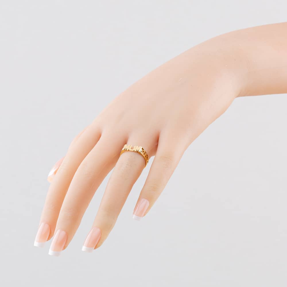 Pre-Owned 9ct Yellow Gold Mum Signet Ring 41104872