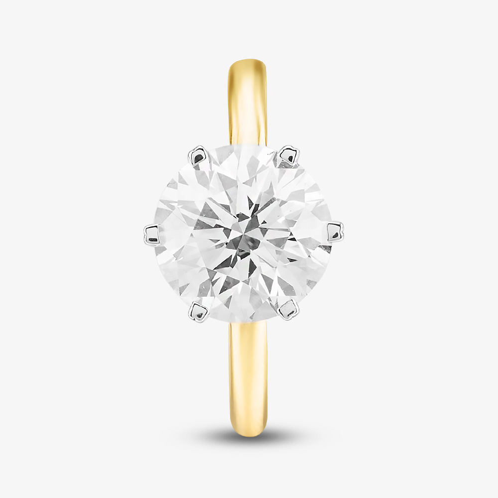 Pre-Owned 18ct Yellow Gold Certificated 3.11ct Diamond Solitaire Ring 4112475