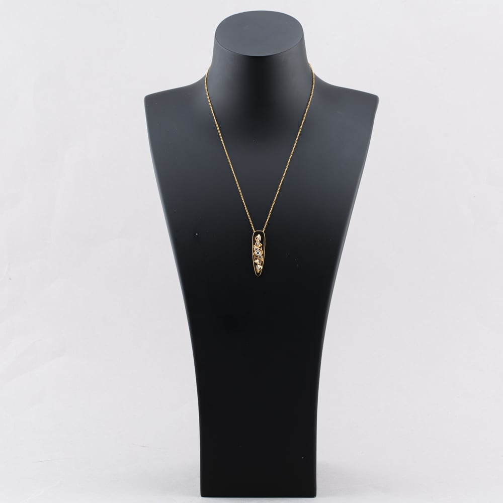 Pre-Owned 18ct Two Colour Gold Diamond Clogau Gemstone Pendant & 18 Inch Trace Chain 41142820