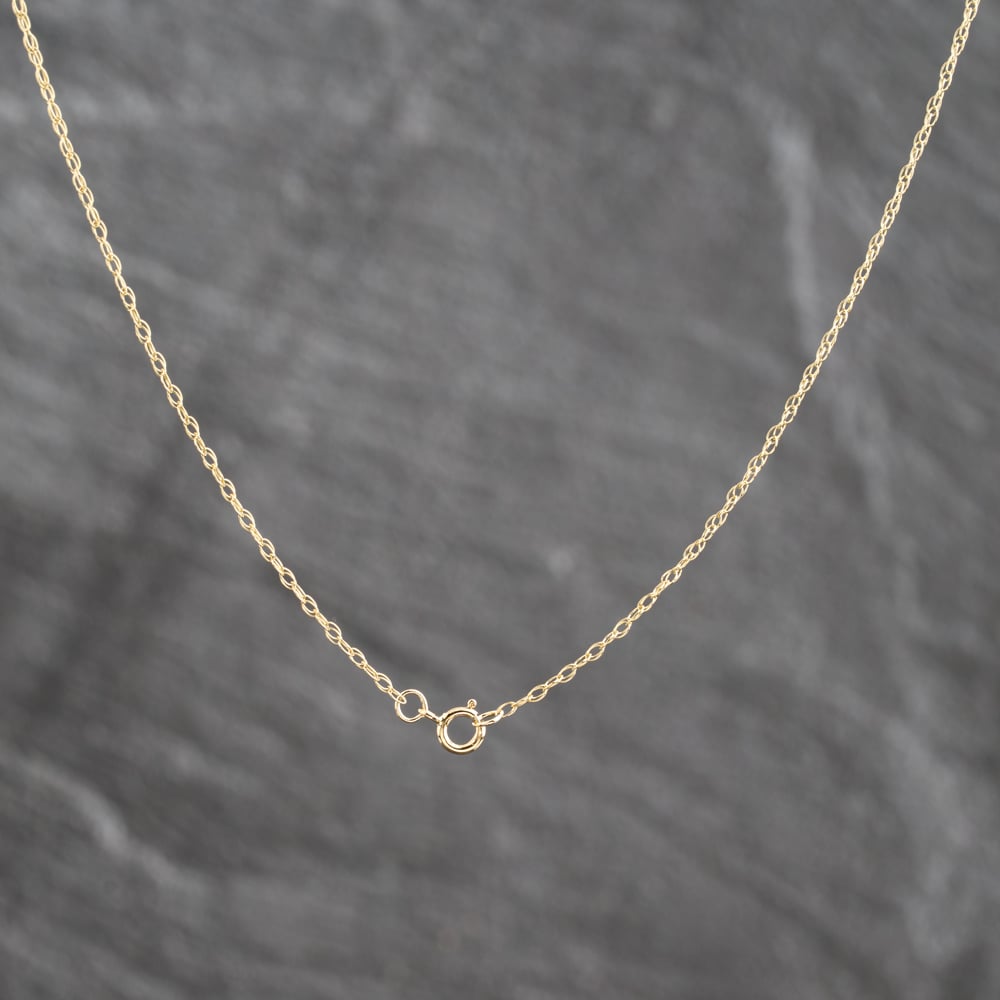 Pre-Owned 9ct Two Colour Gold 0.07ct Diamond Set Heart Pendant & 18 Inch Prince Of Wales Chain 41143668