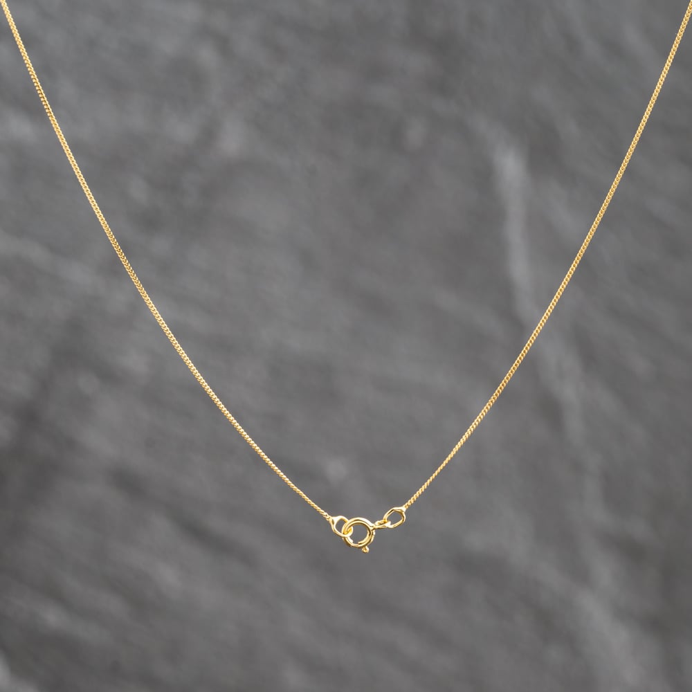 Pre-Owned Two Colour Gold Iolite Heart Pendant & 18 Inch Curb Chain 41143694