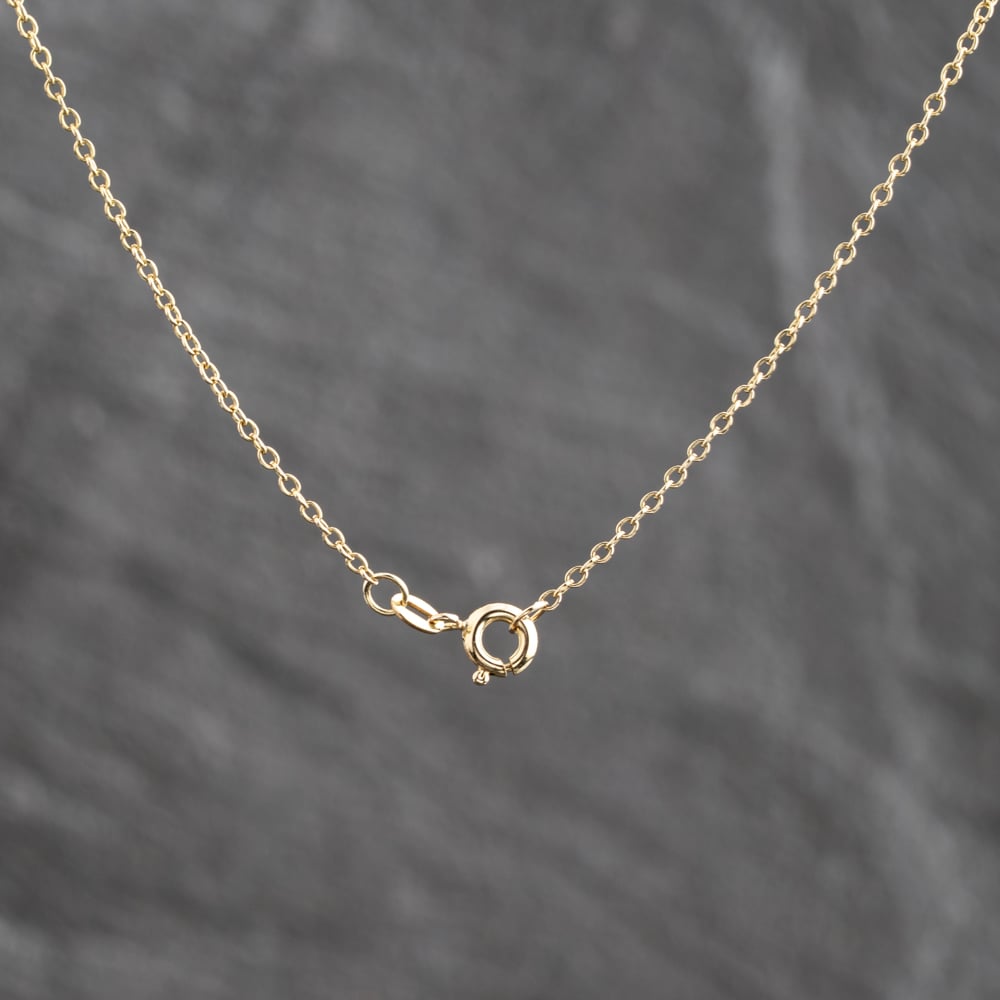 Pre-Owned Yellow Gold Iolite Heart Pendant & 17 Inch Trace Chain 41143698