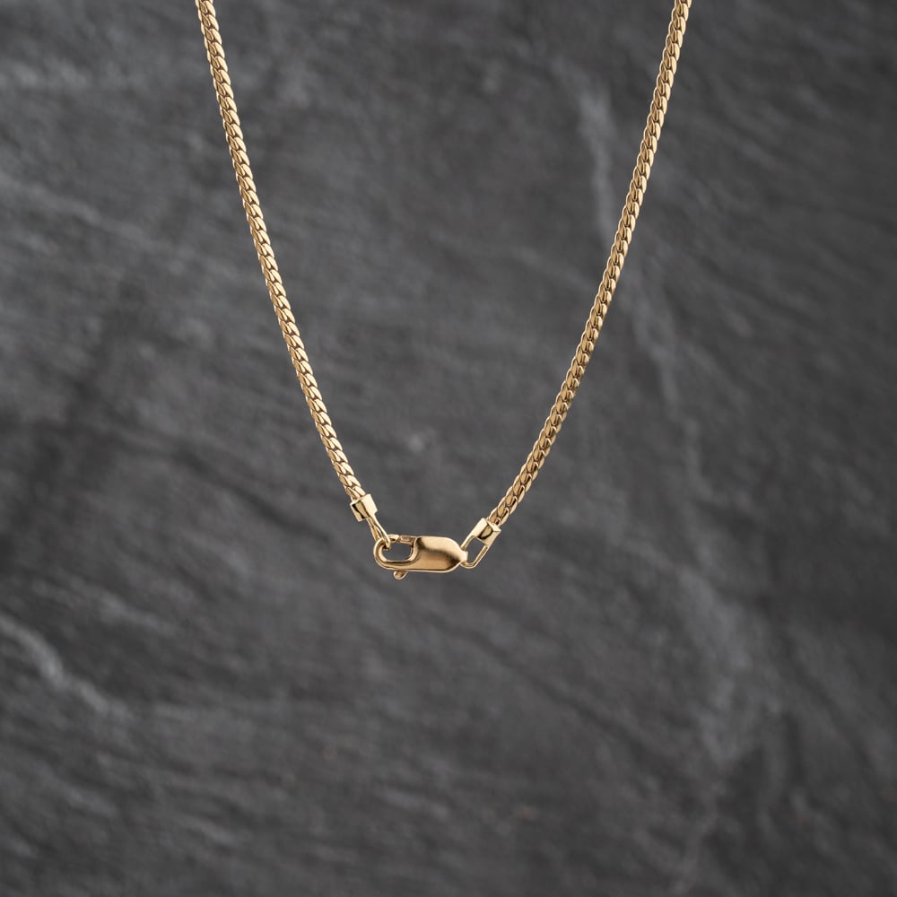Pre-Owned 9ct Yellow Gold 0.05ct Diamond Triple Heart Gemstone Pendant & 16 Inch Curb Chain 41143744