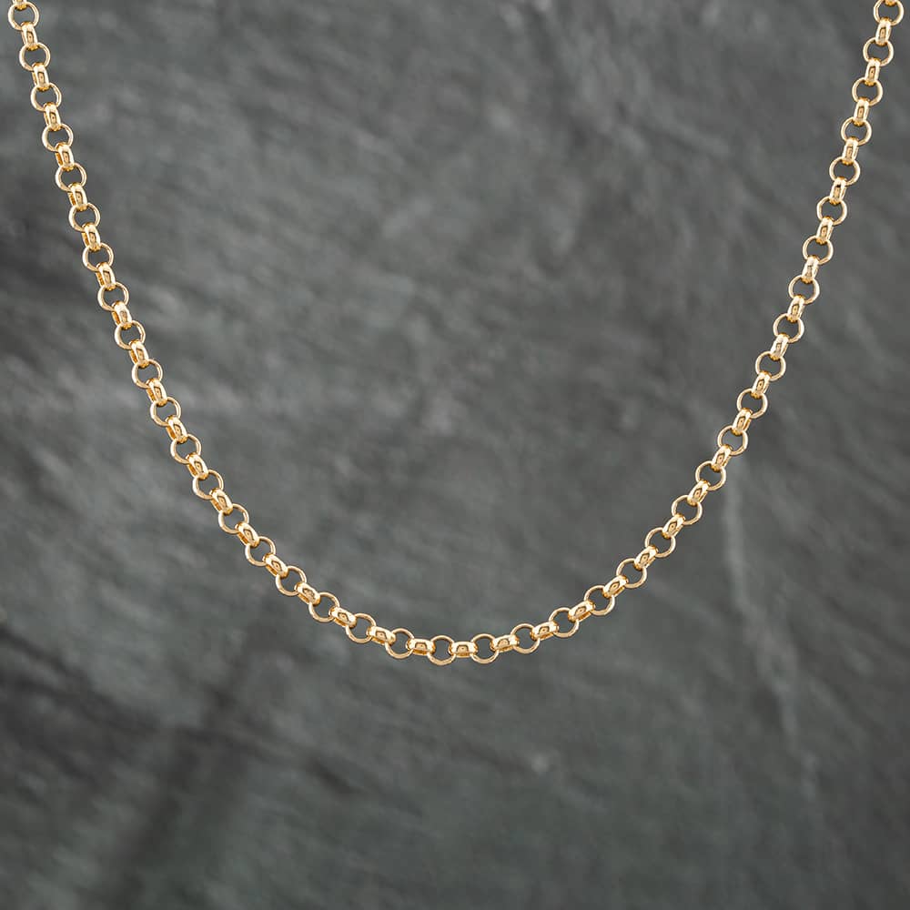 Pre-Owned 9ct Yellow Gold Round 18 Inch Belcher Chain 41161127