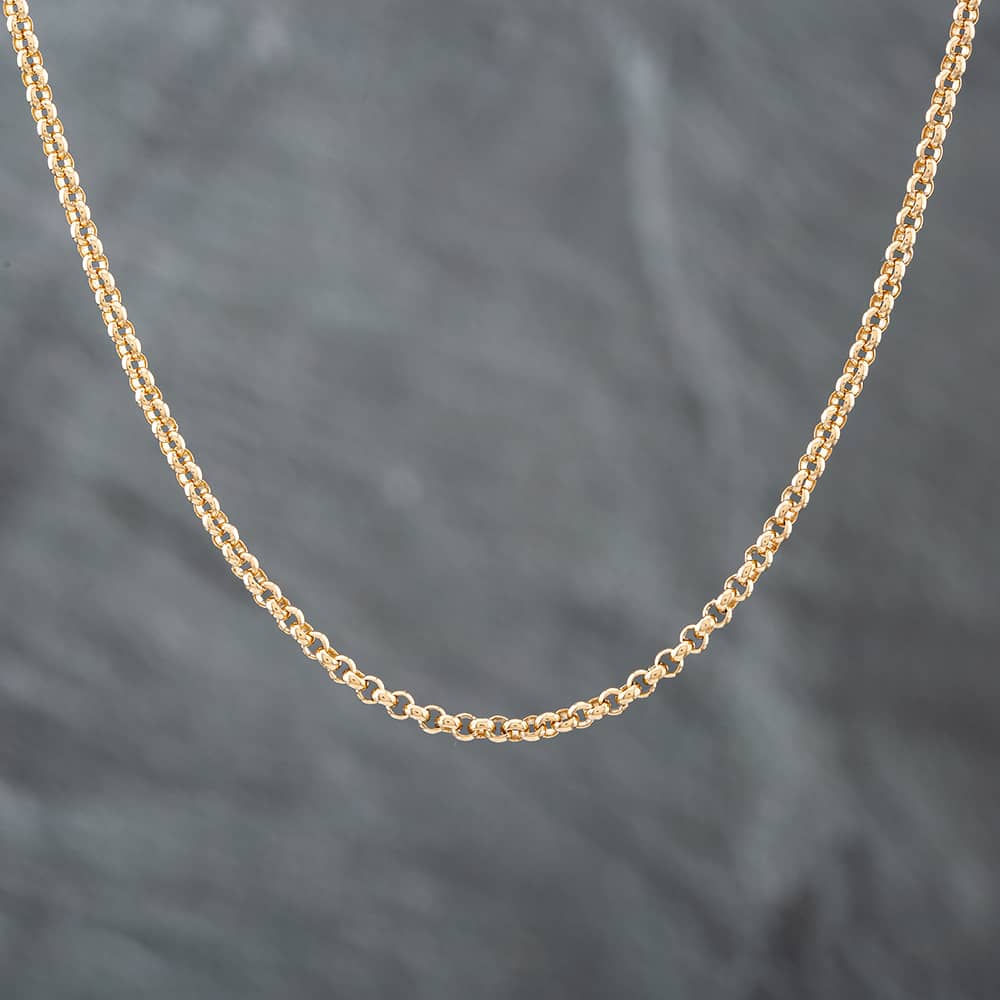 Product photograph of Pre-owned 9ct Yellow Gold Round 19 Inch Belcher Chain 41161530 from The Jewel Hut