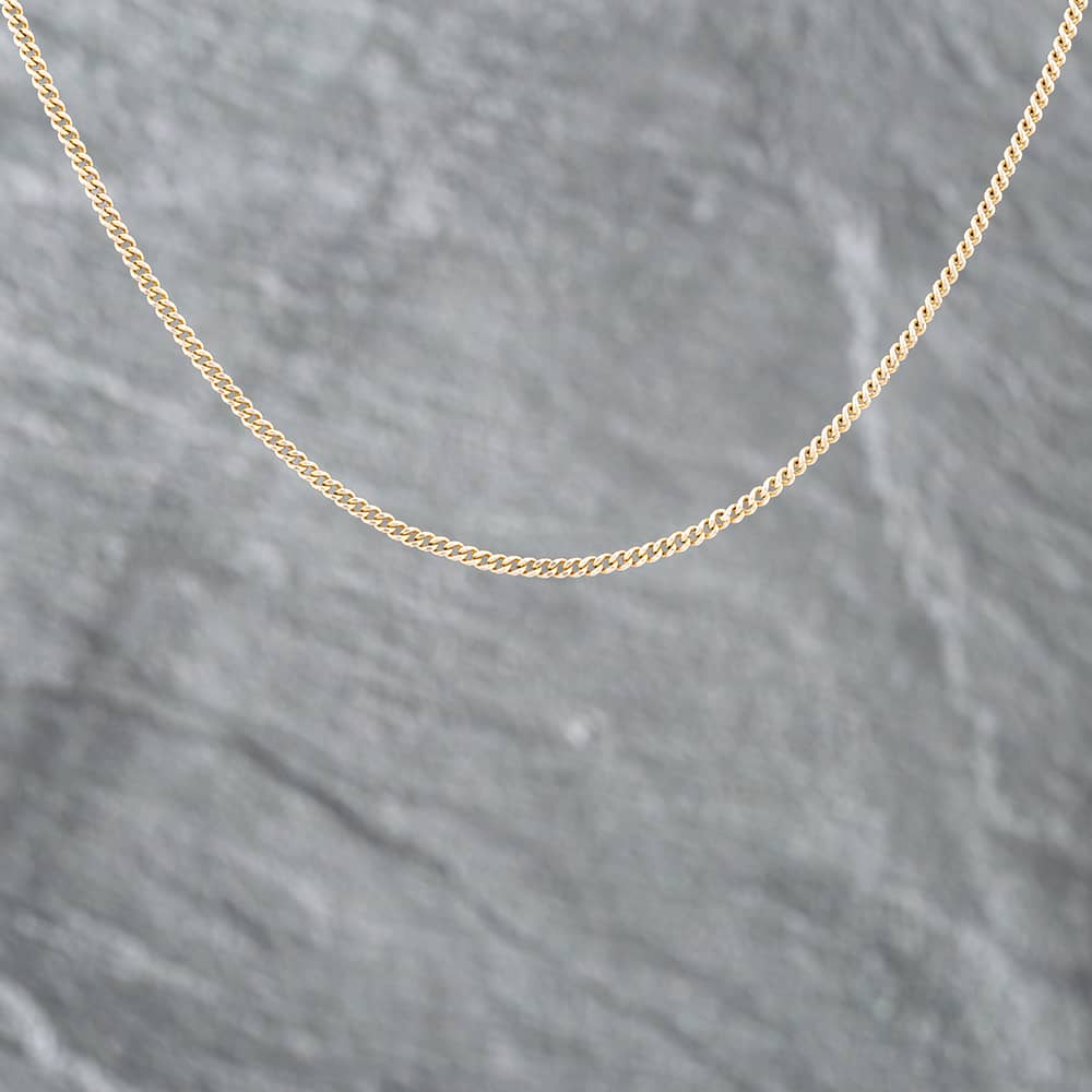 Product photograph of Pre-owned 9ct Yellow Gold 23 Inch Curb Chain 41161572 from The Jewel Hut